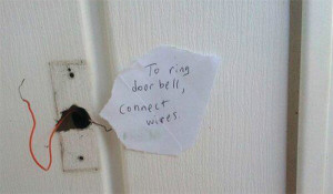 do not ring the door bell